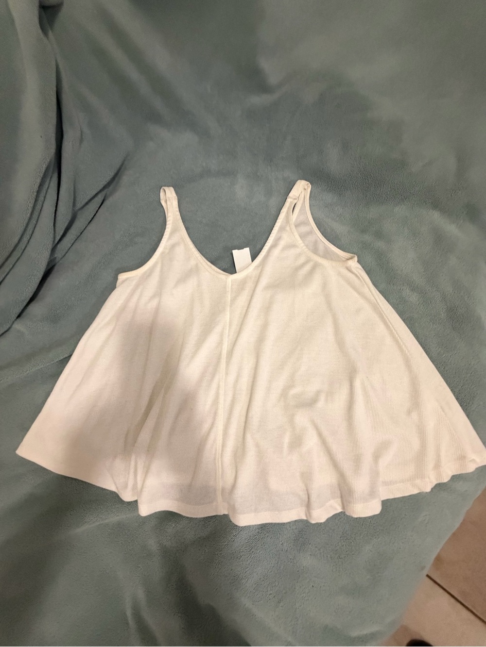 Chelsea & Violet White Ribbed Tank Top - Picture 2 of 3